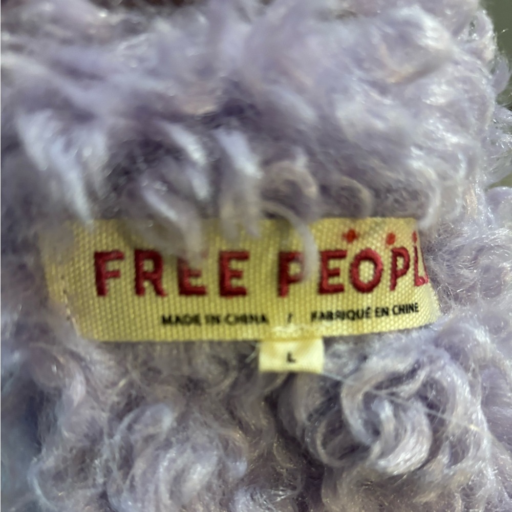 Free People Purple Kiki Sherpa Jacket. Fun, bold design. - Picture 4 of 8